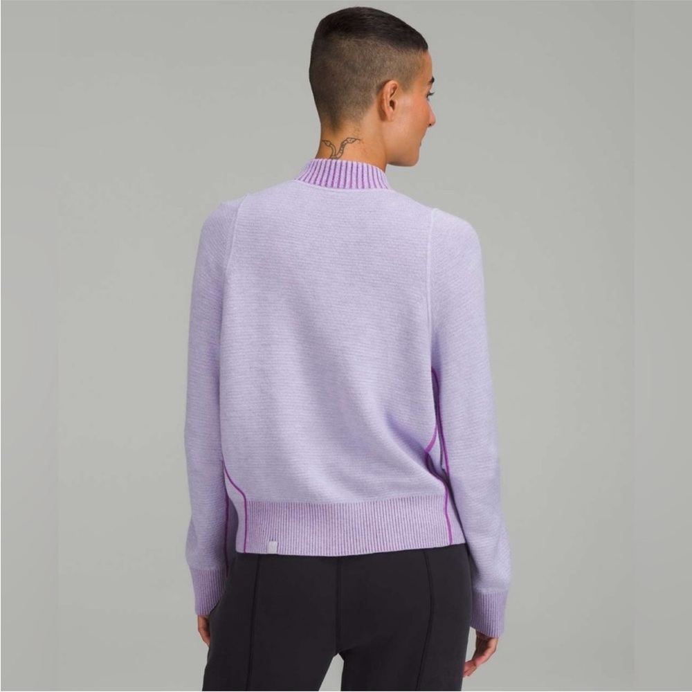 Lululemon Reversible Double-Knit Zip-Up Sweater Size 10 - Picture 3 of 11